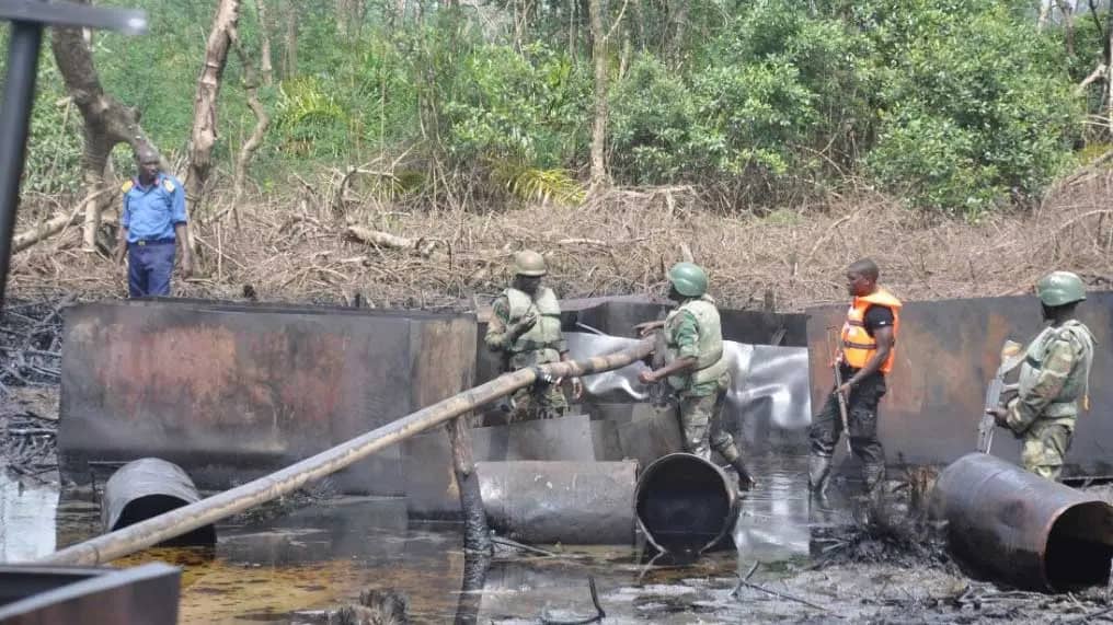 Troops arrest oil thieves, deactivate illegal refineries in Niger Delta