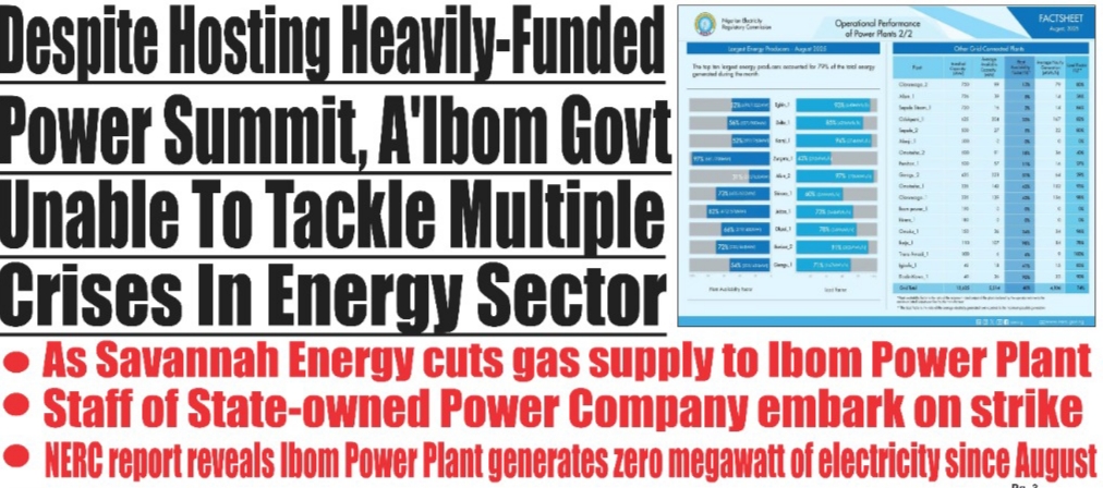 Despite Hosting Heavily-Funded Power Summit, A’Ibom Govt Unable To Tackle Multiple Crises In Energy Sector