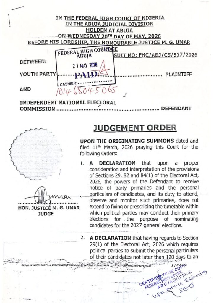 ULM SAYS COURT VERDICT ON INEC TIMELINE GAME-CHANGER FOR 2027, CHARGES OFFOT UKWA ON MASSIVE POLITICAL PARTICIPATION, NOMINATION DRIVE