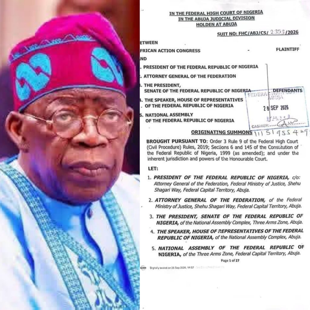 AAC Sues Tinubu, AGF, National Assembly Over Failure to Handover Power to Shettima During Vacation