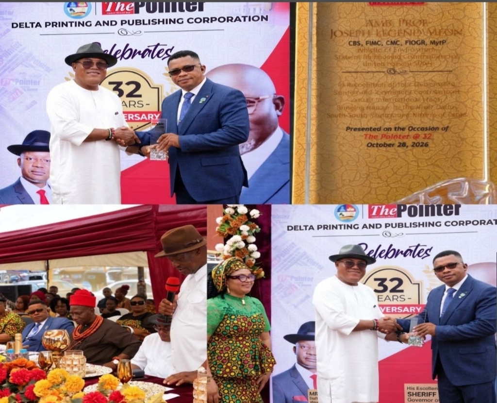 The Pointer Honours Prof. Joseph Legend Mfon With Distinguished Service Award